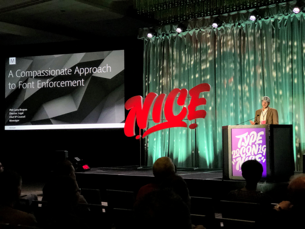 Phil on stage presenting at TypeCon 2019